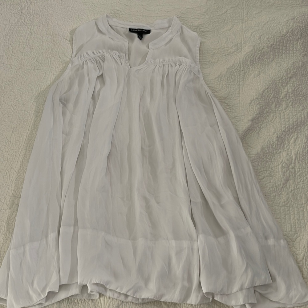 Lane Bryant balloon hem long top. Very cool. Perfect for the heat.